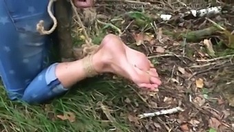 Amateur Bdsm With A Fetish For Feet And Outdoor Bondage