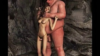 Ogres De Dessin Animé Éjaculant Sur Des Femmes Animées En 3d Extrême