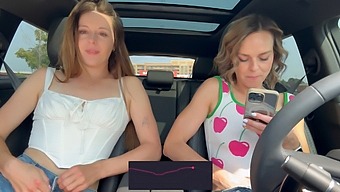 Nadia Foxx And Serenity Cox'S Public Drive-Thru Pleasure With Lush Remote-Controlled Vibrators